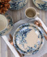 Фото #8 товара Floral Violet 16 Piece Dinnerware Set, Service for 4