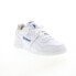 Reebok Workout Plus Mens White Leather Lace Up Lifestyle Sneakers Shoes