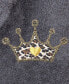 Embroidered with Cheetah Crown Terry Bath Robe