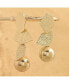 Women's Gold Dented Drop Earrings