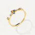 Charming gold-plated ring with zircons FIVE Gold AN01-210