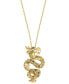ფოტო #1 პროდუქტის EFFY® Multi-Gemstone (5/8 ct. t.w.) & Diamond Accent Dragon 18" Pendant Necklace in 14k Gold
