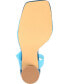 ფოტო #5 პროდუქტის Women's Luca Vinyl Double Strap Block Heel Dress Sandals