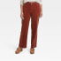 Women's Wide Leg Corduroy Pants - Knox Rose Brown 2