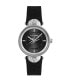 ფოტო #1 პროდუქტის Women's Supernova Two Hand Quartz Black Silicone 34MM