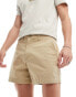 Фото #1 товара Abercrombie & Fitch 5in flat front chino shorts in beige