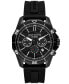Men's Spencer Chronograph Black Silicone Watch 44mm