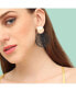 ფოტო #3 პროდუქტის Women's Black Intricate Circular Drop Earrings