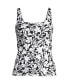 Women's D-Cup Chlorine Resistant Square Neck Underwire Tankini Swimsuit Top