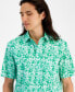 Фото #1 товара Men's Iris Regular-Fit Stretch Floral Button-Down Poplin Shirt, Created for Macy's