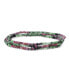 ფოტო #1 პროდუქტის Tiny Rose Natural Ruby Green Zoisite Faceted Ombre Multicolor Petite Seed Caviar Rondelle Beads Stretch Bracelets For Women Stackable Set of 3 Strands