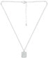 Giani Bernini cubic Zirconia Initial Dog Tag Pendant Necklace in Sterling Silver, 16" + 2" extender, Created for Macy's