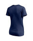 Women's Navy Atlanta Braves 2021 NL East Division Champions Locker Room Plus Size V-Neck T-shirt