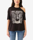 Фото #1 товара Women's Crystal Cold Shoulder Band Tee