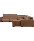 Фото #26 товара Nevio 157" 6-Pc. Leather Sectional with 2 Power Recliners, Headrests and Chaise, Created For Macy's
