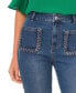 Фото #6 товара Women's Braided Patch Pocket Skinny Jeans