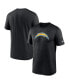 ფოტო #1 პროდუქტის Men's Black Los Angeles Chargers Legend Logo Performance T-shirt