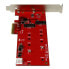 Фото #3 товара StarTech.com 2x M.2 SATA SSD Controller Card - PCIe - PCIe - M.2 - Full-height / Low-profile - PCI 2.0 - Red - CE - FCC - TAA