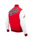 Men's Red Atlanta Braves Script Tail Wool Full-Zip Varity Jacket