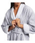 Stria Stripe Fleece and Polyester Bath Robe