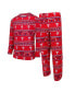 ფოტო #1 პროდუქტის Men's Red Philadelphia Phillies Knit Ugly Sweater Long Sleeve Top and Pants Set