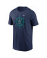 Фото #3 товара Men's Navy Seattle Mariners Logo Local Team T-shirt
