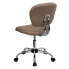 Фото #2 товара Mid-Back Coffee Brown Mesh Swivel Task Chair With Chrome Base