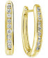 ფოტო #1 პროდუქტის Diamond Small Hoop Earrings (1/4 ct. t.w.) in 14k Gold-Plated Sterling Silver, 0.63"