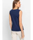 ფოტო #2 პროდუქტის Women's Cotton Blend Sleeveless V-Neck Shell