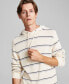 ფოტო #3 პროდუქტის Men's Regular-Fit Stripe Hooded Sweater, Created for Macy's