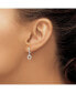 ფოტო #3 პროდუქტის Stainless Steel Polished Cut Out Heart Dangle Hoop Earrings