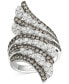 ფოტო #1 პროდუქტის Chocolate Diamond & Vanilla Diamond Multirow Statement Ring (2-1/6 ct. t.w.) in Platinum