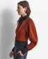 ფოტო #4 პროდუქტის Women's Contrast Ribbed Open-Front Cardigan