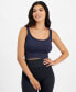 ფოტო #1 პროდუქტის Juniors' Seamless Ribbed Cropped Tank