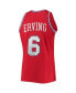 Фото #4 товара Men's Julius Erving Red Philadelphia 76ers 1982-83 Hardwood Classics 75th Anniversary Diamond Swingman Jersey