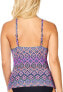Фото #2 товара Island Escape 259765 Women's Bimini Gemini Printed Underwire Tankini Top Size 8