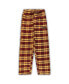 Men's Burgundy, Gold Distressed Washington Commanders Big and Tall Flannel Sleep Set