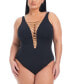 Фото #1 товара Plus Size Lets Get Knotty One-Piece Swimsuit