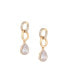ფოტო #1 პროდუქტის Crystal 18K Gold Plated Drop Earrings