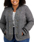 Plus Size Military Band Jacket