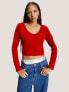 Slim Fit Ribbed Cropped Baby T-Shirt