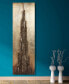 Stratified Metallic Handed Painted Rugged Wooden Wall Art, 72" x 22" x 2.8"