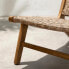 Niedriger Sessel aus FSC-Akazienholz und Seil 1 Person Cancun Olivgrn