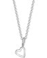 ფოტო #1 პროდუქტის Heart Charm Pendant Necklace, 18"