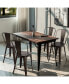 Copper Set of 4 Metal Wood Counter Stool Kitchen Bar Chairs