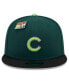 Фото #2 товара Men's Green/Black Chicago Cubs Sour Apple Big League Chew Flavor Pack 9FIFTY Snapback Hat