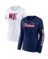 ფოტო #1 პროდუქტის Women's Navy, White New England Patriots Two-Pack Combo Cheerleader T-shirt Set