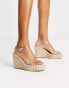 Фото #1 товара Truffle Collection clear espadrille wedge sandals in clear