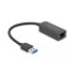 Фото #1 товара Адаптер USB на сеть RJ45 DELOCK 66646 2,5 Gigabit Ethernet Чёрный