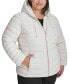 Фото #1 товара Plus Size Hooded Packable Puffer Coat, Created for Macy's